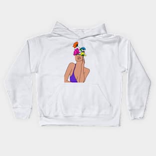 Chic flower girl Kids Hoodie